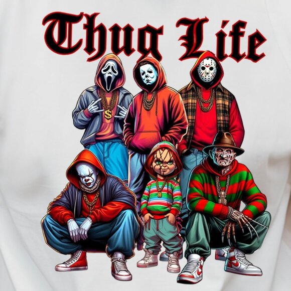 Thug Life Horror Halloween Retro Spooky Graphic Statement Collector Classic 05 - Picture 2 of 5